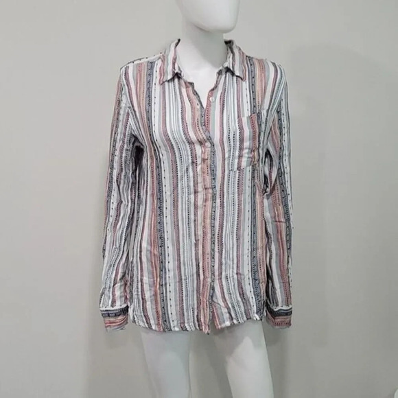DYLAN LUX SLUB STRIPE SHIRT MULTI - Picture 2 of 13